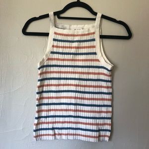 Madewell striped tank top, size XXS